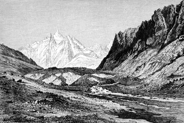 Der Shchurovskiy-Gletscher, Russland, 1895