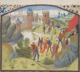 Die Belagerung von Antiochia. Miniatur aus der Historia von Wilhelm von Tyrus, 1460er