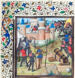 Die Belagerung von Antiochia. Miniatur aus der Historia von Wilhelm von Tyrus, 1460er Jahre