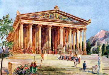 Der Tempel der Artemis, Ephesos, Türkei, 1933-1934