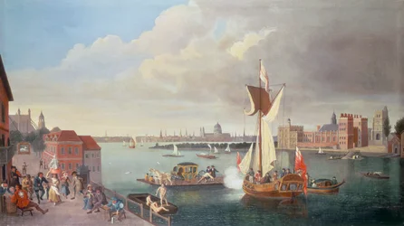 Die Themse bei Horseferry, ca. 1710