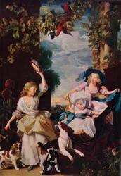 Die drei jüngsten Töchter von George III, 1785, 1937