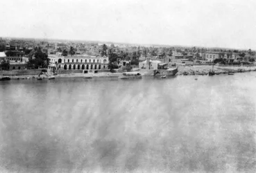 Der Tigris-Fluss vom 31. britischen Feldlazarett, Bagdad, Mesopotamien, Erster Weltkrieg, 1918