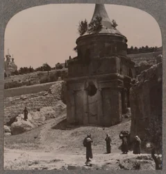 Das Grab Absaloms im Tal Josaphat, ca. 1900