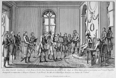 Die beiden Konsuln Cambacérès und Le Brun ernennen Napoleon zum Kaiser, 19. Jahrhundert