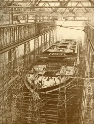 Der White Star Liner Doric im Bau