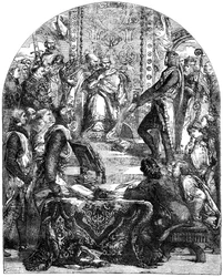 Die Barone erzwingen ihre Rechte von König Heinrich III.
