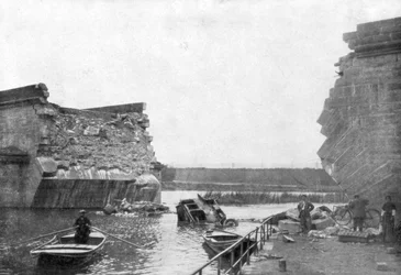 Die Brücke bei Trilport, Erste Schlacht an der Marne, Frankreich, 5.-12. September 1914