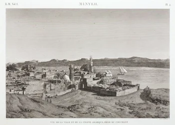 Die Stadt Al Minya und der Nil, Ägypten