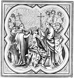 Die Krönung Karls des Großen 712-814, 14. Jahrhundert 1849