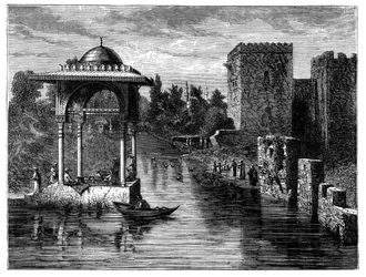 Die Umgebung von Damaskus, Syrien, um 1890