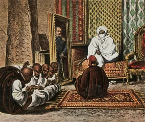 Der Entdecker Nachtigal mit Scheich Omar von Bornu, 5. Juni 1870, 1936
