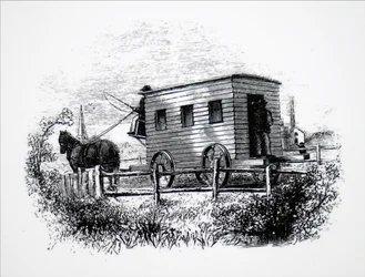 Der erste von George Stephenson gebaute Personenwagen