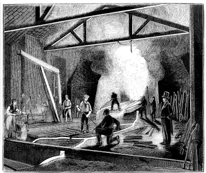 Die Gießerei oder das Gießhaus, Butterley Eisenwerke, Derbyshire, 1844
