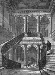 Die große Treppe, Chesterfield House, Mayfair, Westminster, London, um 1875