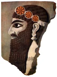 Der Kopf eines assyrischen Priesters oder geflügelten Gottes, 1933-1934