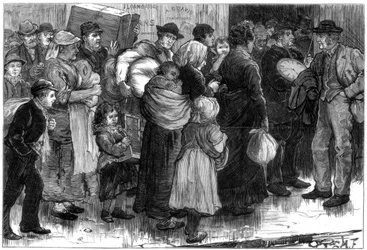 Das Pfandhaus in Merthyr-Tydfil, Wales, 1875