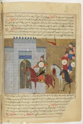 Die Belagerung von Peking. Miniatur aus Jami al-tawarikh Universalgeschichte, ca. 1430
