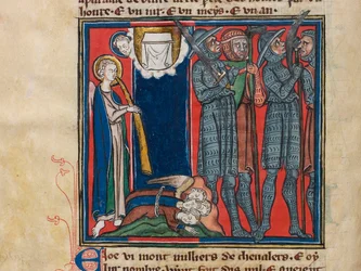 Der sechste Engel blies seine Trompete... Miniatur aus: Apokalypse des heiligen Johannes, ca. 1320