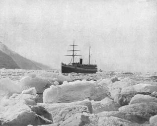 Der Dampfer Queen, Glacier Bay, Alaska, USA, um 1900