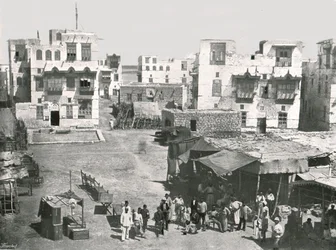 Die Straße des Postamts, Suakin, Sudan, 1895