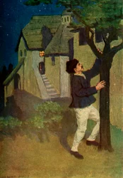 Der junge Mann schüttelt dreimal einen Baum, 1917