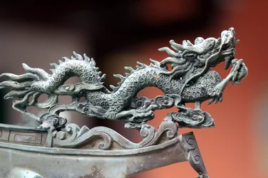 Thian Hock Keng Tempel. Drache. Singapur