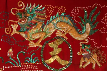Thien Hau taoistischer Tempel. Drache. Drache. Ho Chi Minh Stadt. Vietnam