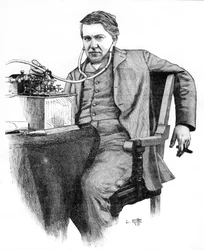 Thomas Alva Edison, amerikanischer Erfinder, ca. 1906