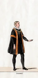 Thomas Cromwell, Kostümentwurf für Shakespeares Stück, Heinrich VIII., 19. Jahrhundert