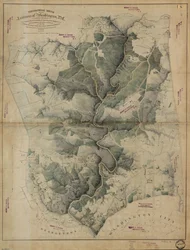 Topografische Skizze der Umgebung von Washington, D.C.