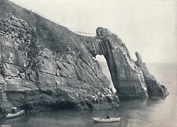 Torquay - Der natürliche Bogen London Bridge, 1895