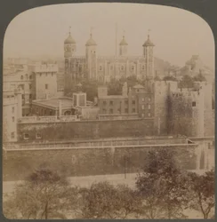 Tower of London - berühmter alter Palast und Gefängnis der Könige - England, 1901