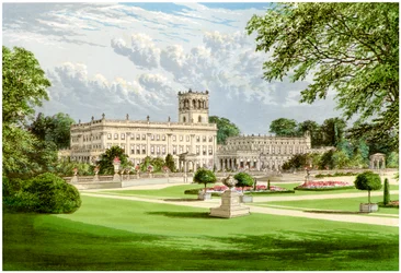 Trentham Hall, Staffordshire, Residenz des Herzogs von Sutherland, ca. 1880