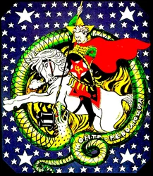 Poster: Trotzki tötet den konterrevolutionären Drachen, 1918