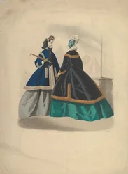 Zwei Frauen in Mänteln, 1863-64