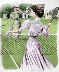Zwei Tennisanzüge für Oktober, 1905
