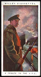 Vereinigtes Königreich: Eine von vierundzwanzig Zigarettenkarten, veröffentlicht 1917 von der Imperial Tobacco Company als Tribut an die Kriegsanstrengungen der militärischen und zivilen Kräfte