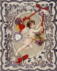 Valentinstagskarte, 1860er-1870er Jahre