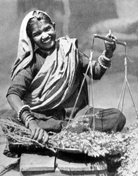 Gemüsehändler, Jaipur, Indien, 1936