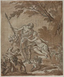 Venus und Adonis, 1713