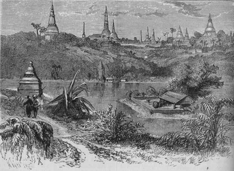Ansicht in der Nähe von Rangoon, ca. 1880