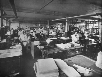 Ansicht des Versand- und Binderaums, 1919