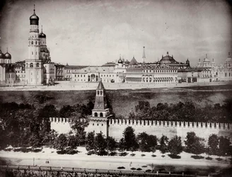 Blick auf den Moskauer Kreml, Russland, ca. 1870-1875