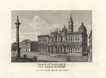 Blick auf die Piazza e Basilica di Santa Maria Maggiore, Rom
