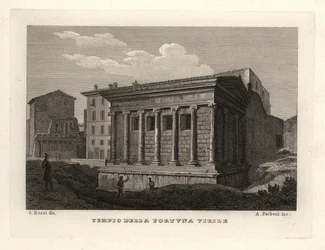 Ansicht des Tempels von Portunus, Tempio di Portuno oder Tempio della Fortuna Virile
