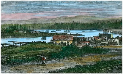 Blick auf die westlichen Vororte von Victoria, Vancouver Island, British Columbia, Kanada, ca. 1880