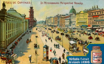 Ansichten von Hauptstädten: Newski-Prospekt, St. Petersburg, ca. 1900