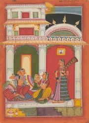 Vilaval Ragini: Folio aus einer Ragamala-Serie, ca. 1680