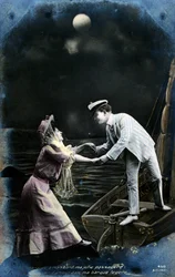 Vintage französische Postkarte, ca. 1900